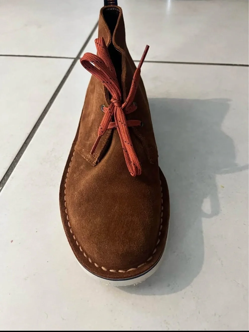 Clarks Brown Suede Chukka Boots with Lace-Up